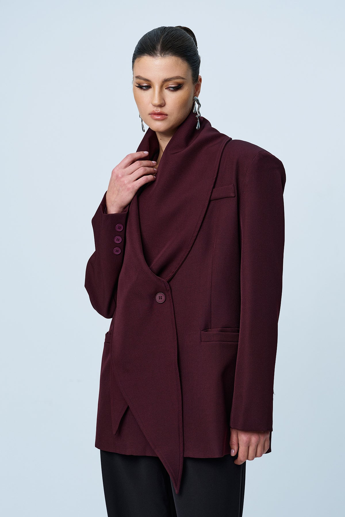 Angie Shawl Cross Blazer