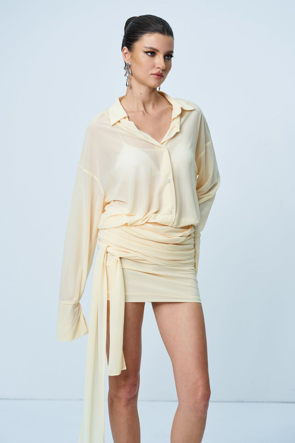 Anik Ruch Mesh Mini Dress