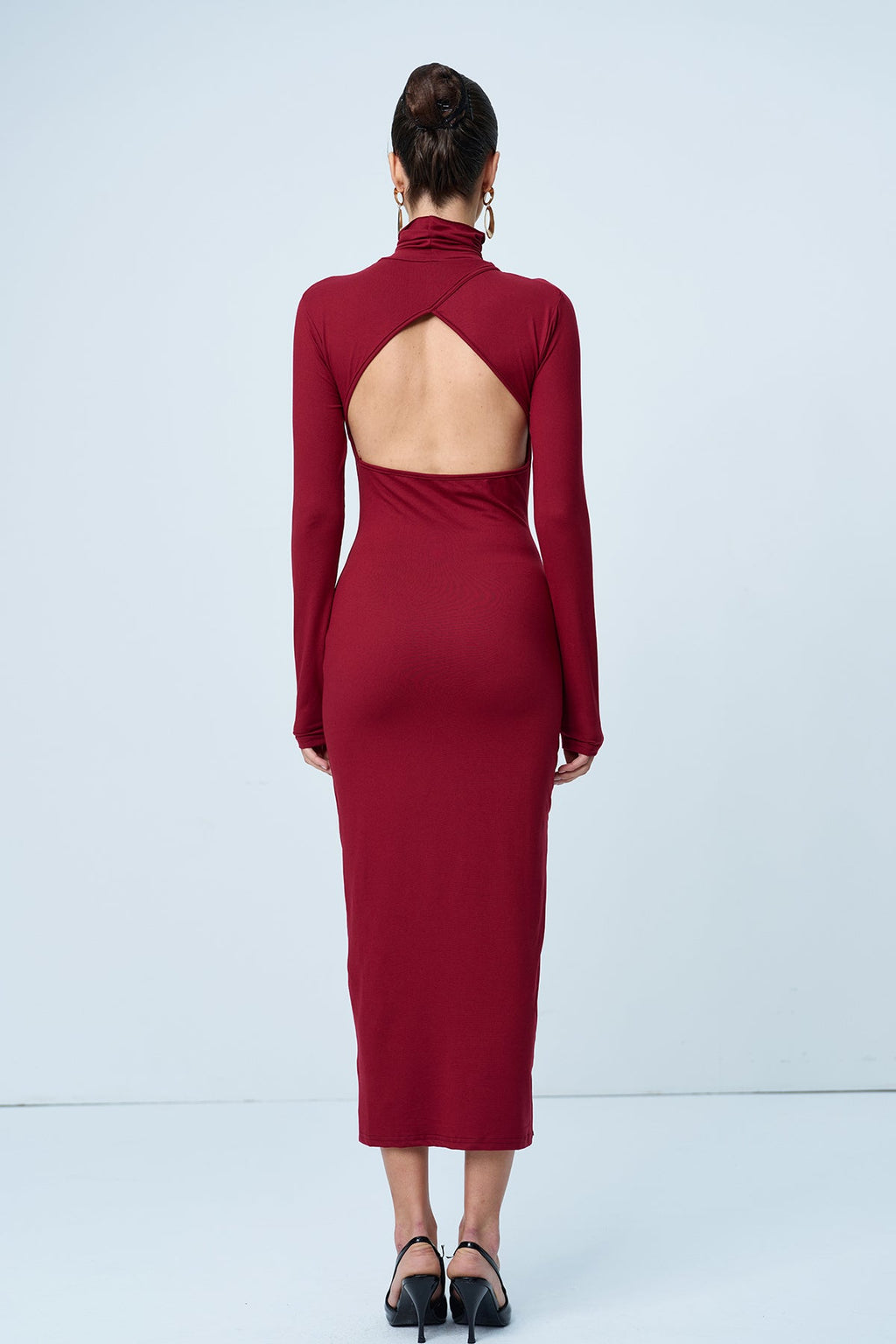 Aniketos Cutout Bodycon Split Maxi Dress