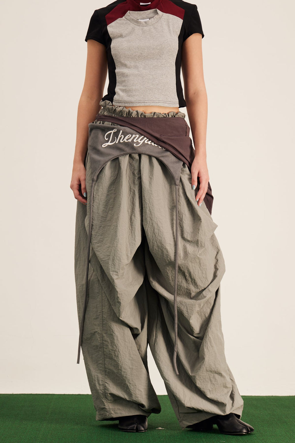 Anouk Asymmetric Deconstruct Wide Pants