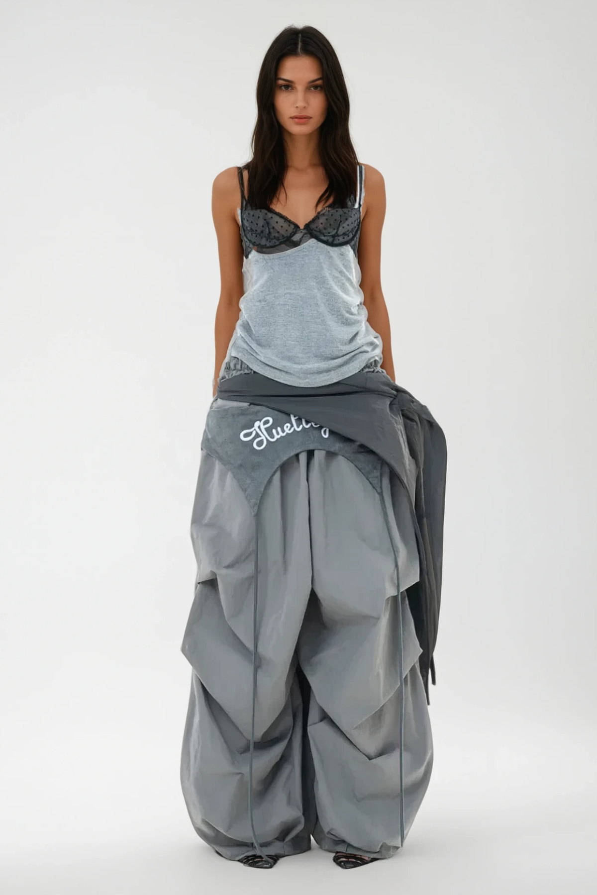 Anouk Asymmetric Deconstruct Wide Pants