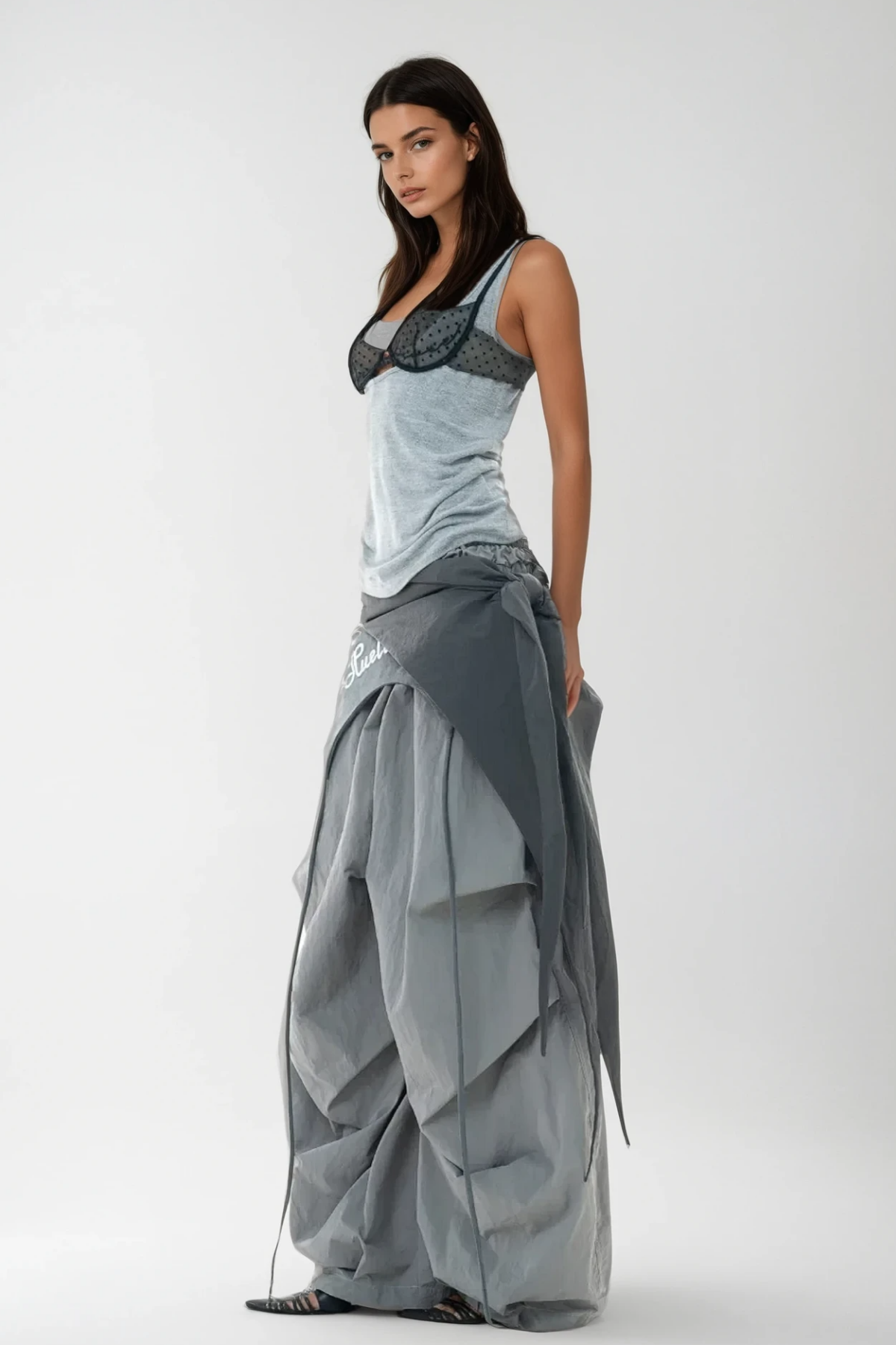 Anouk Asymmetric Deconstruct Wide Pants