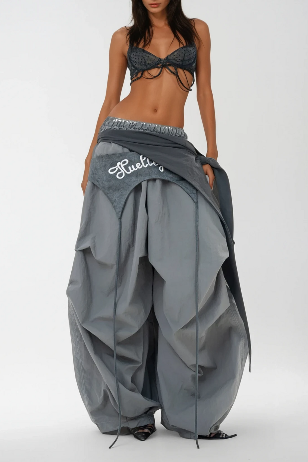 Anouk Asymmetric Deconstruct Wide Pants