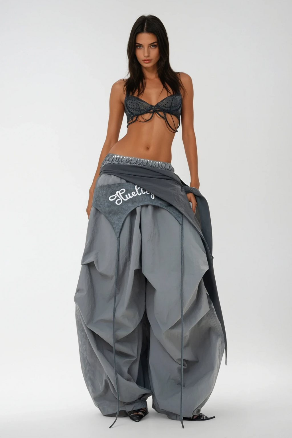 Anouk Asymmetric Deconstruct Wide Pants