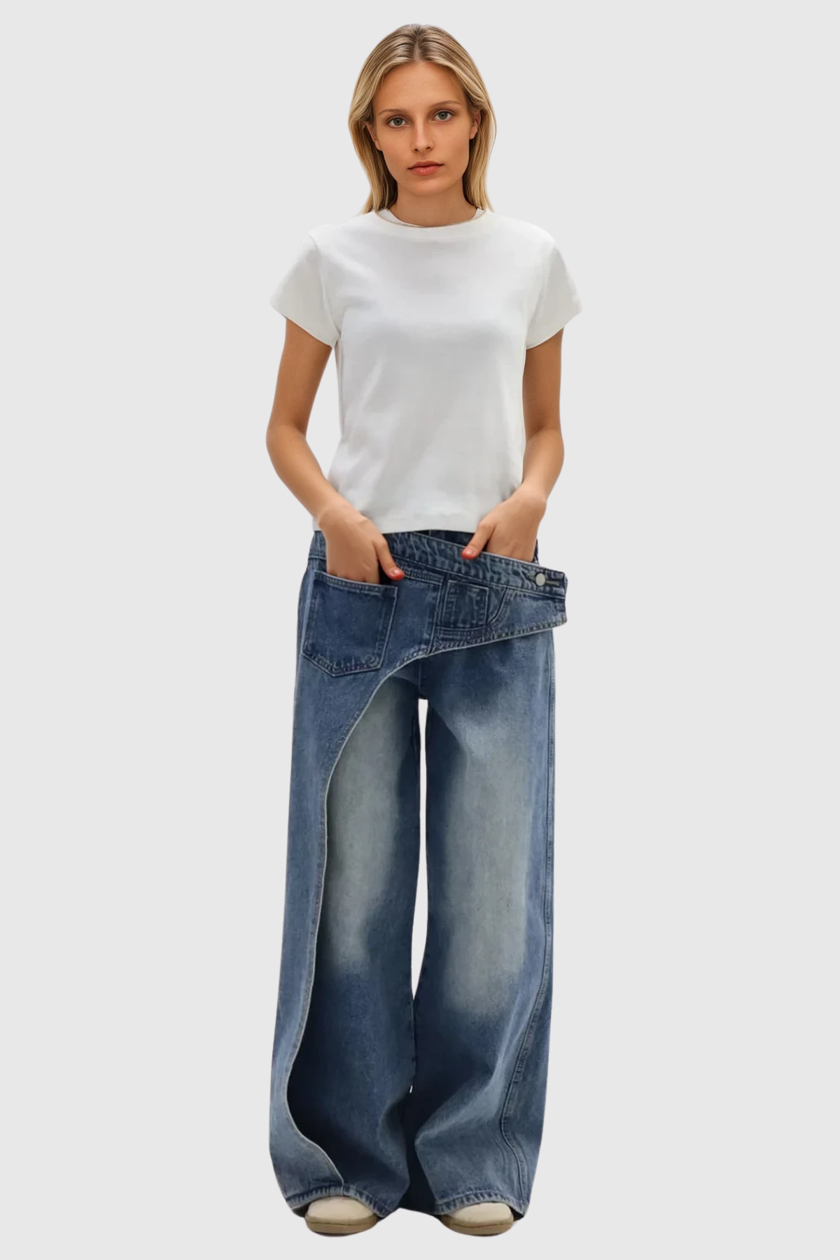 Ansgar Deconstruct Asymmetric Hayley Jeans In Blue