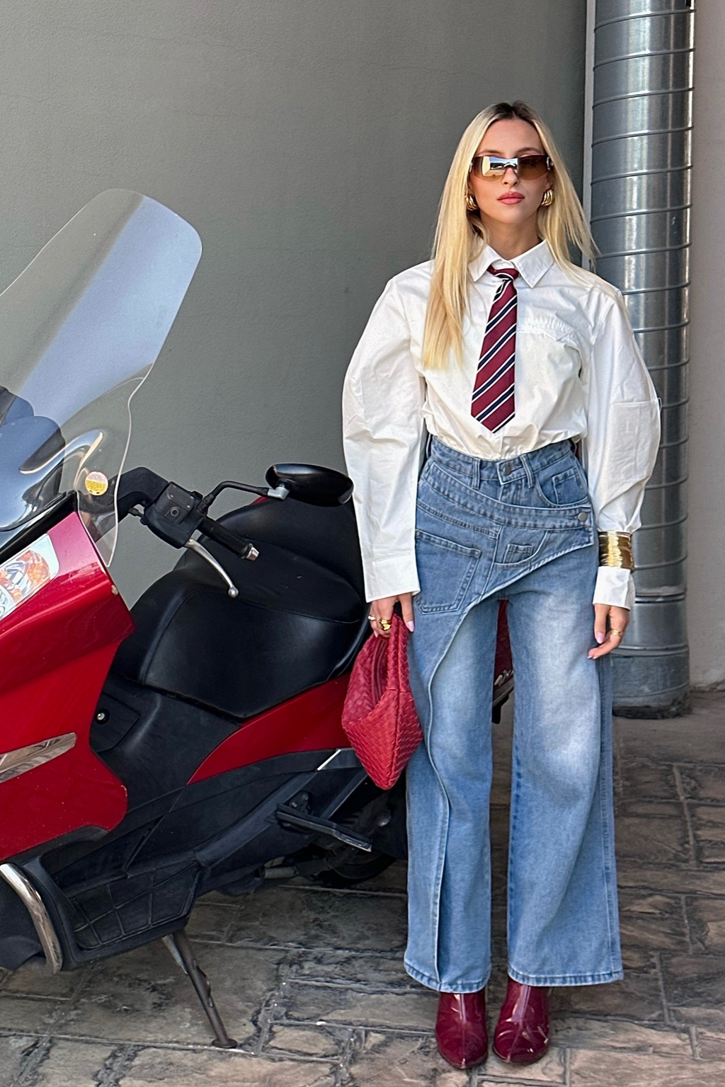 Ansgar Deconstruct Asymmetric Hayley Jeans In Blue