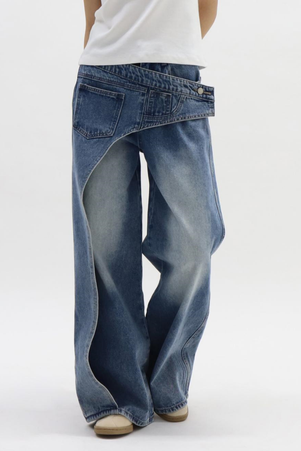 Ansgar Deconstruct Asymmetric Hayley Jeans In Blue