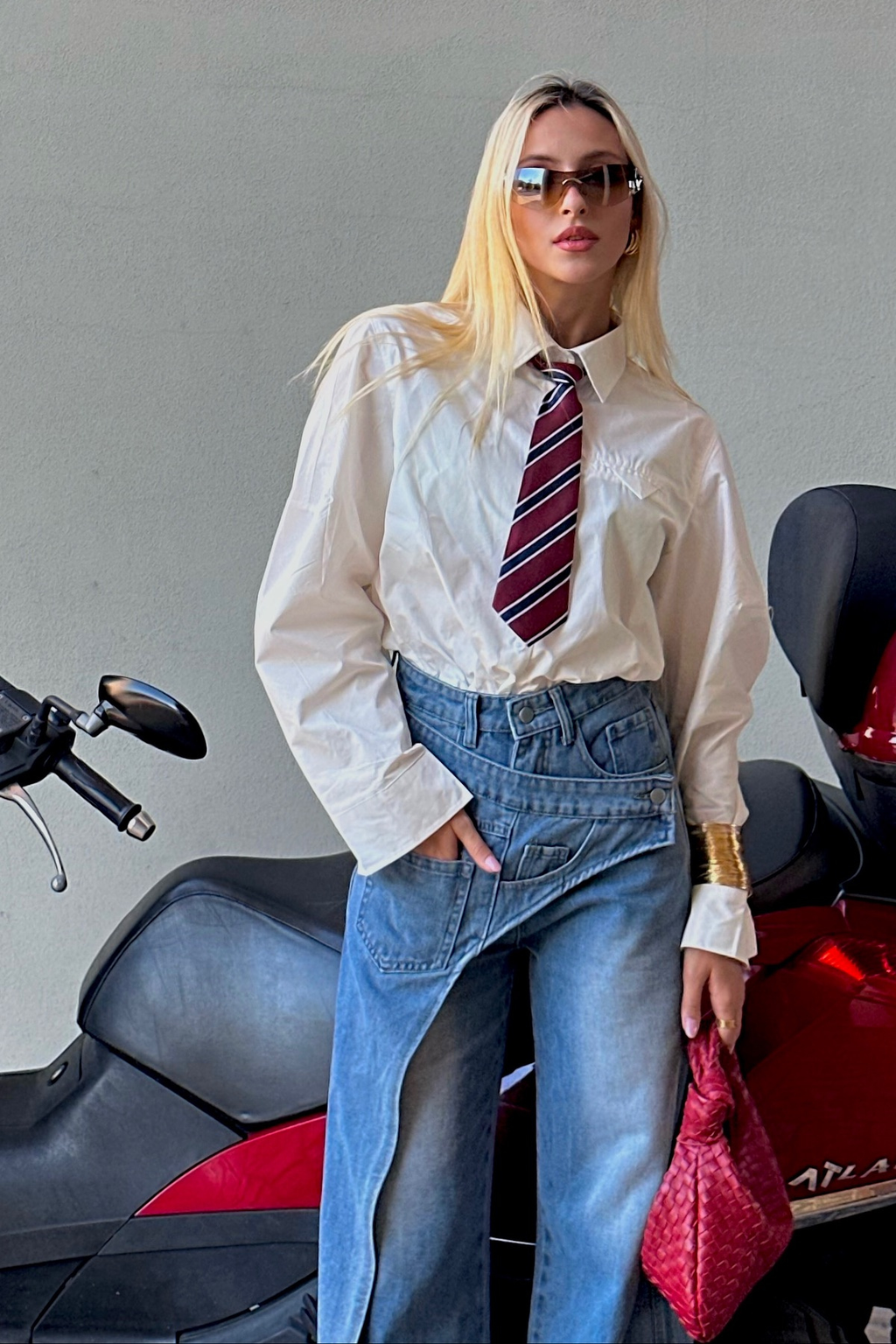 Ansgar Deconstruct Asymmetric Hayley Jeans In Blue