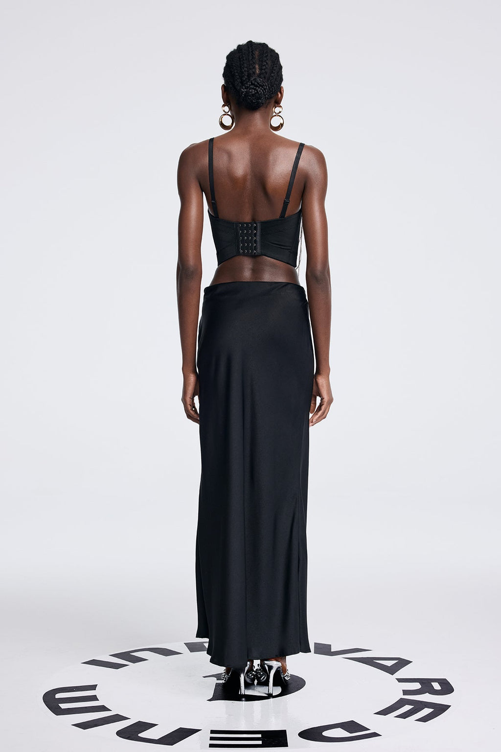 Aoibhín Crystal Chain Bodycon Denim Top