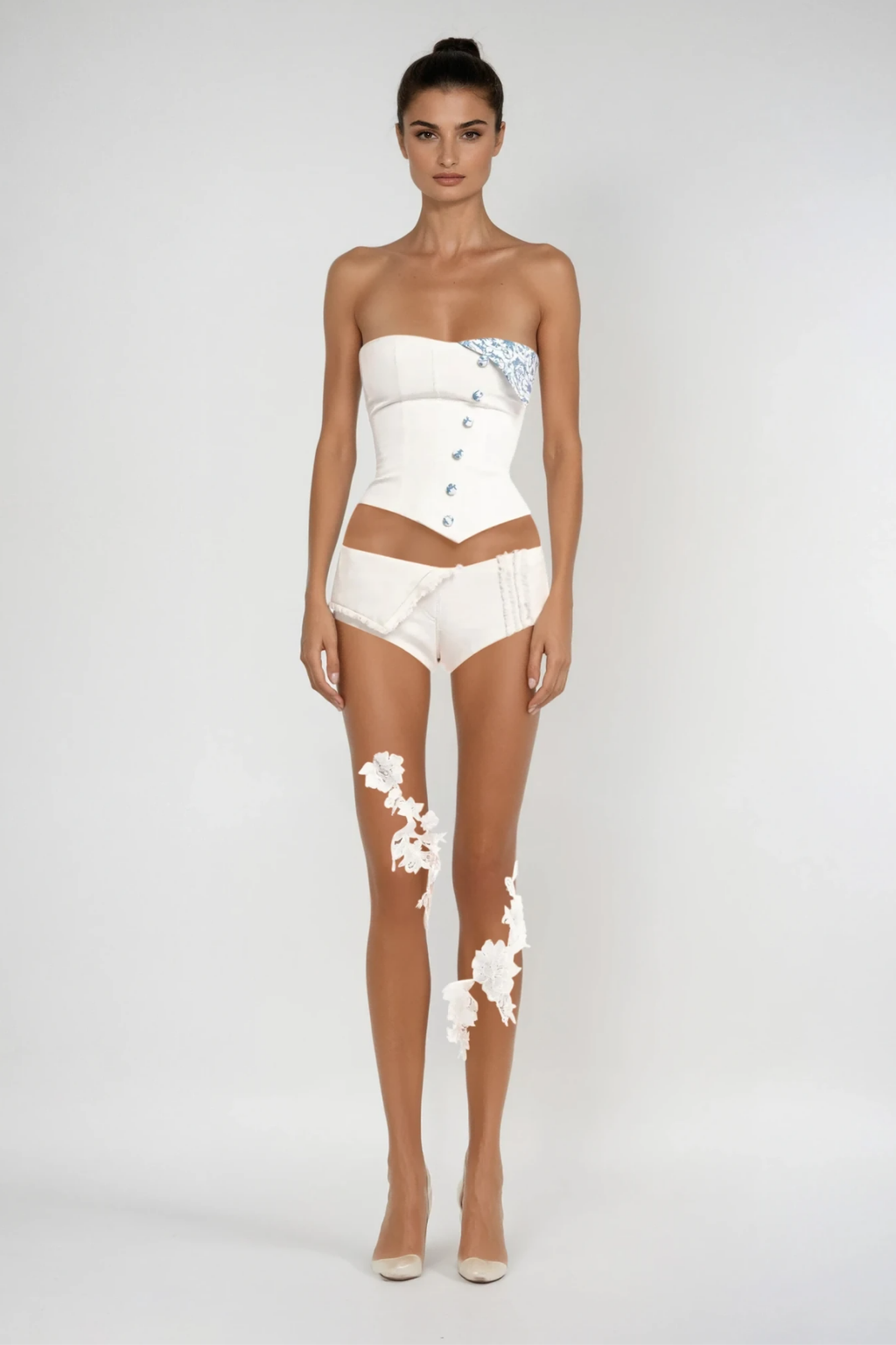 Arama Strapless Floral Bodycon Top