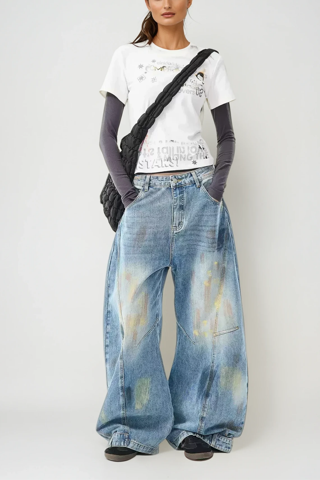 Arbana Deconstruct Wide Jeans