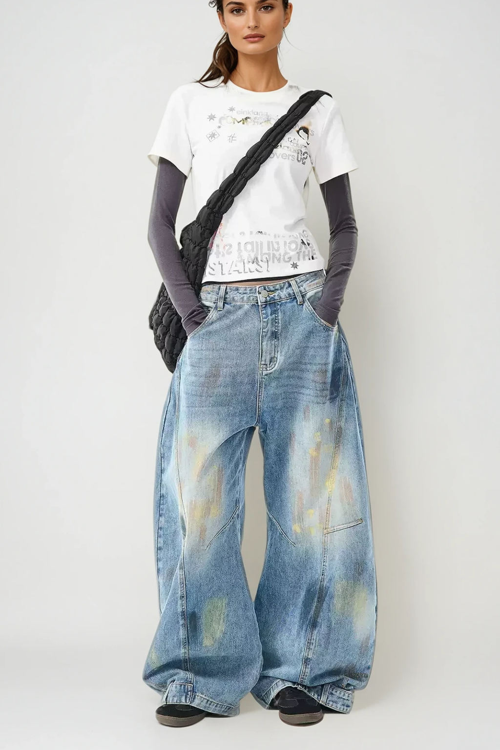 Arbana Deconstruct Wide Jeans