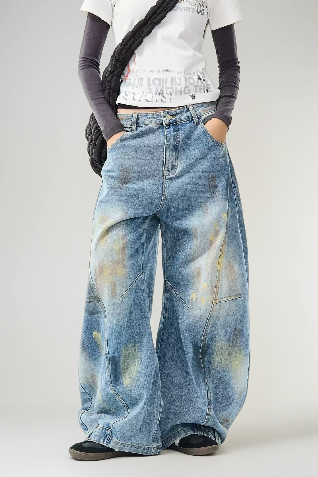 Arbana Deconstruct Wide Jeans