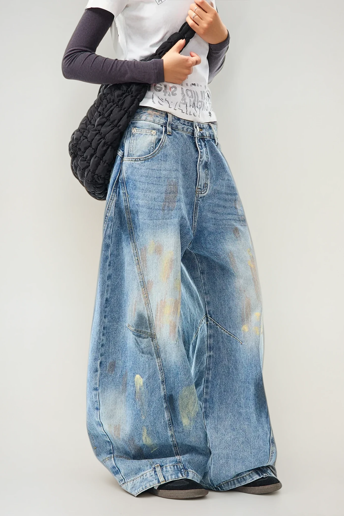 Arbana Deconstruct Wide Jeans