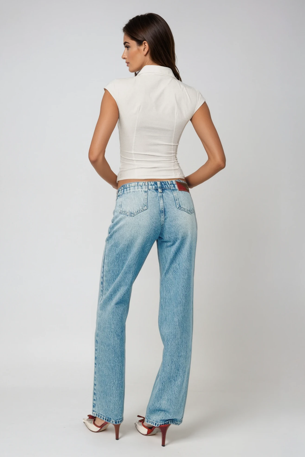 Archibald Plunge Twist Ruch Shirt