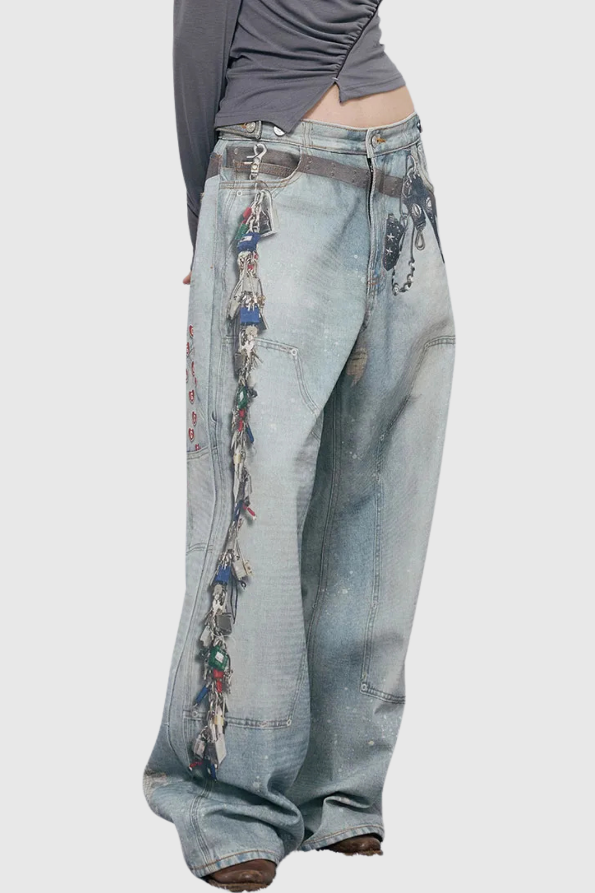 Ardara Illusion Print Wide Jeans
