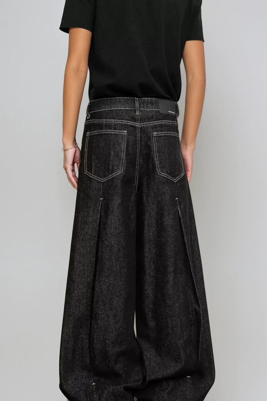 Areli Deconstruct Split Wide Jeans