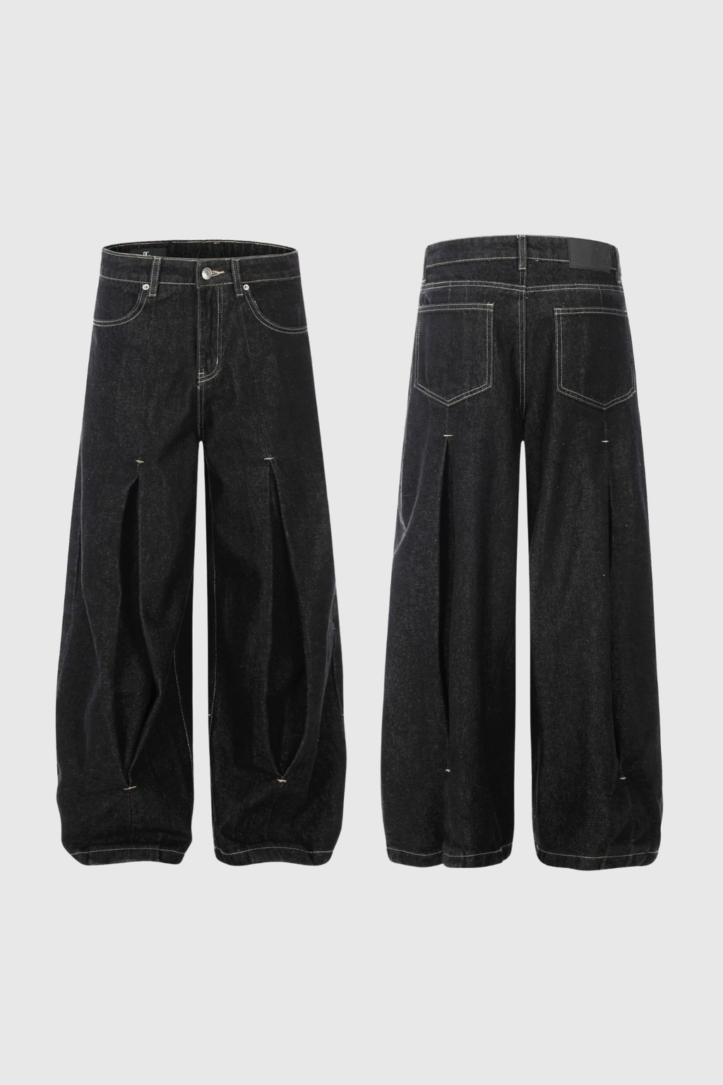 Areli Deconstruct Split Wide Jeans