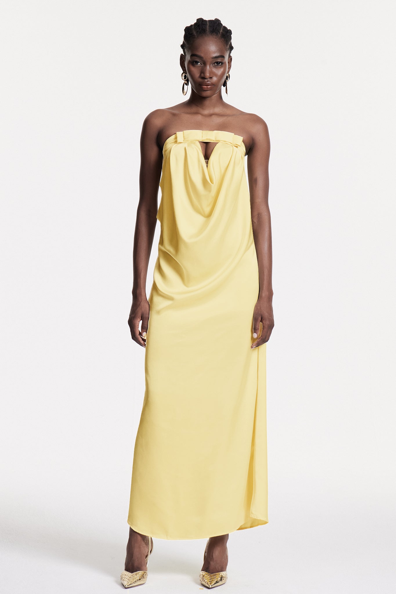 Ashorn Strapless Bow Maxi Dress
