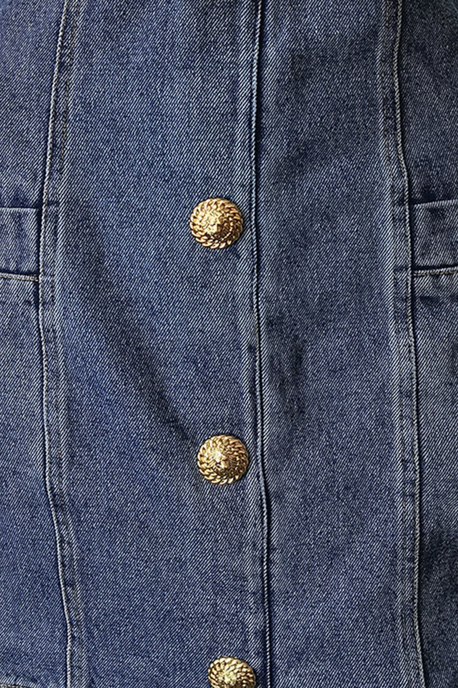 August Button Embellished Bodycon Skirt