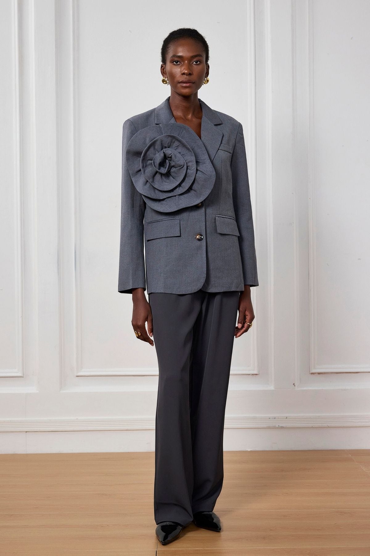 Avayah Flower Lapel Blazer