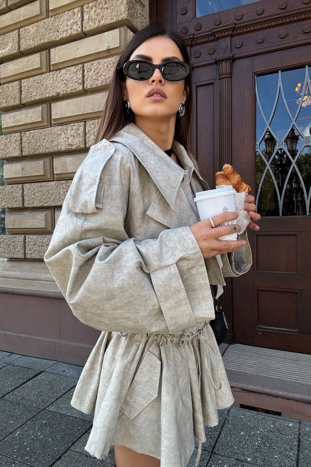 Aylani Camouflage Print Deconstruct Skirt Set