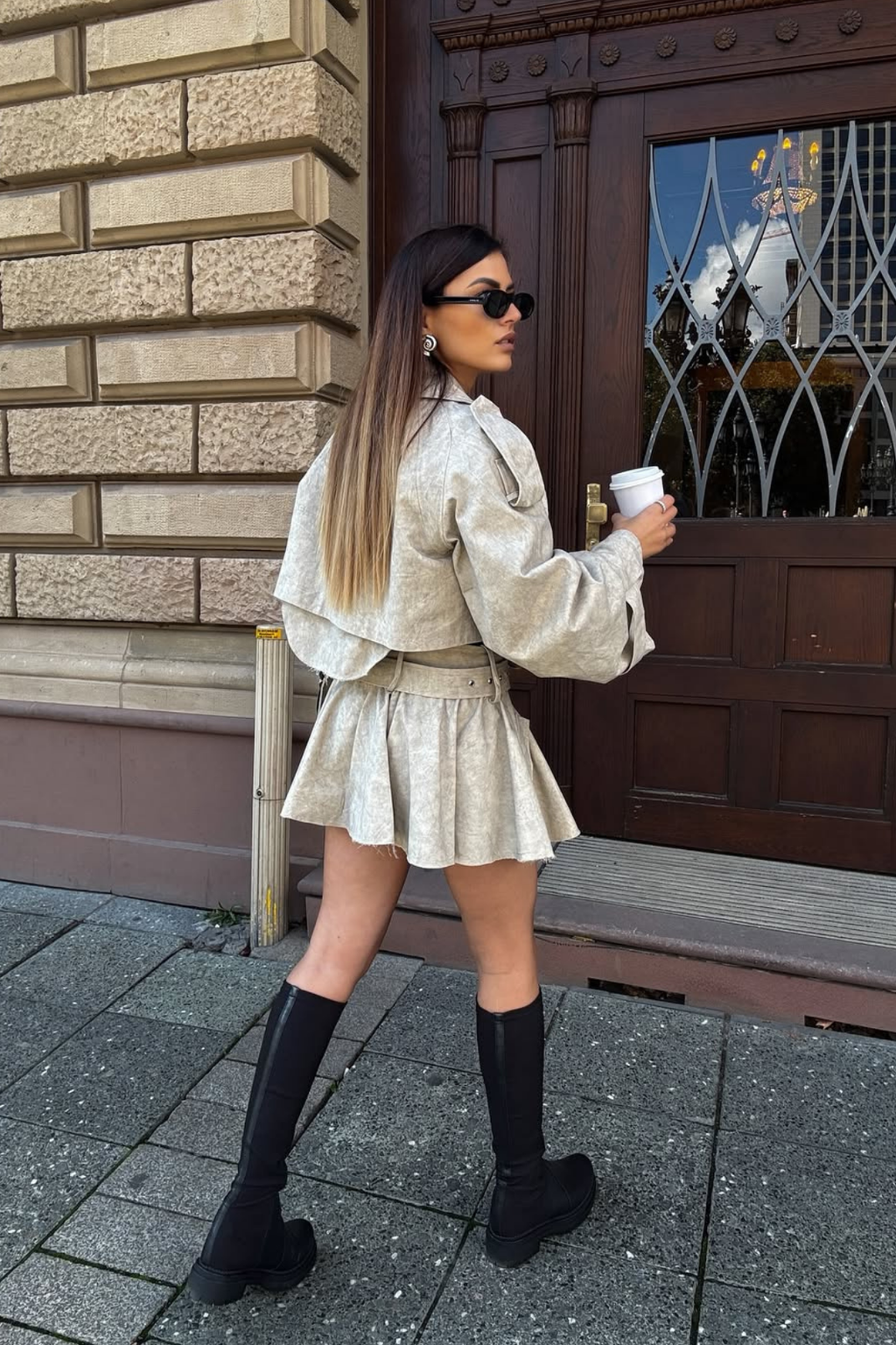 Aylani Camouflage Print Deconstruct Skirt Set