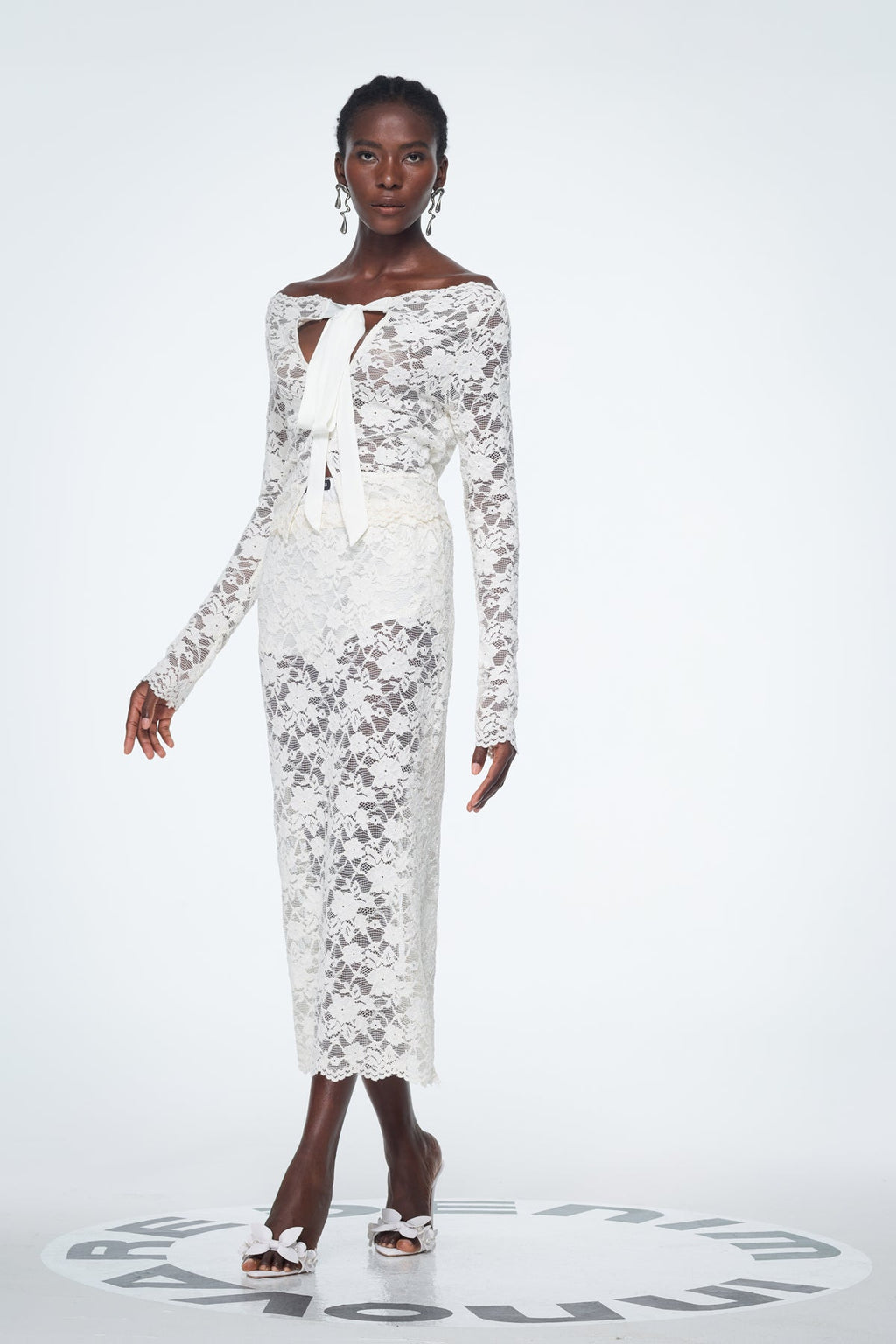 Babette Lace Cutout Skirt Set