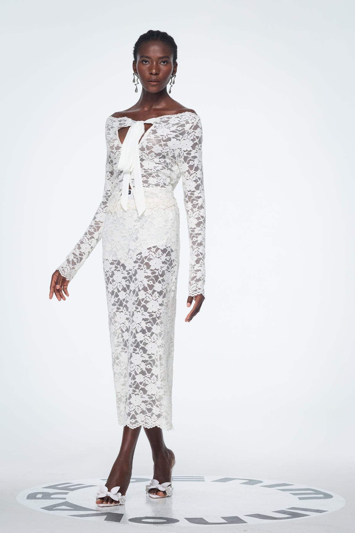 Babette Lace Cutout Skirt Set