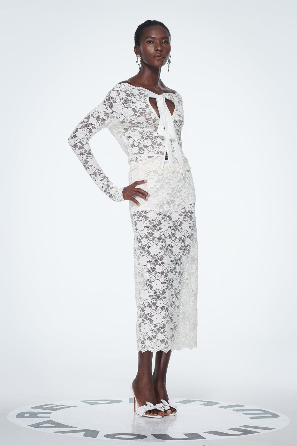 Babette Lace Cutout Skirt Set