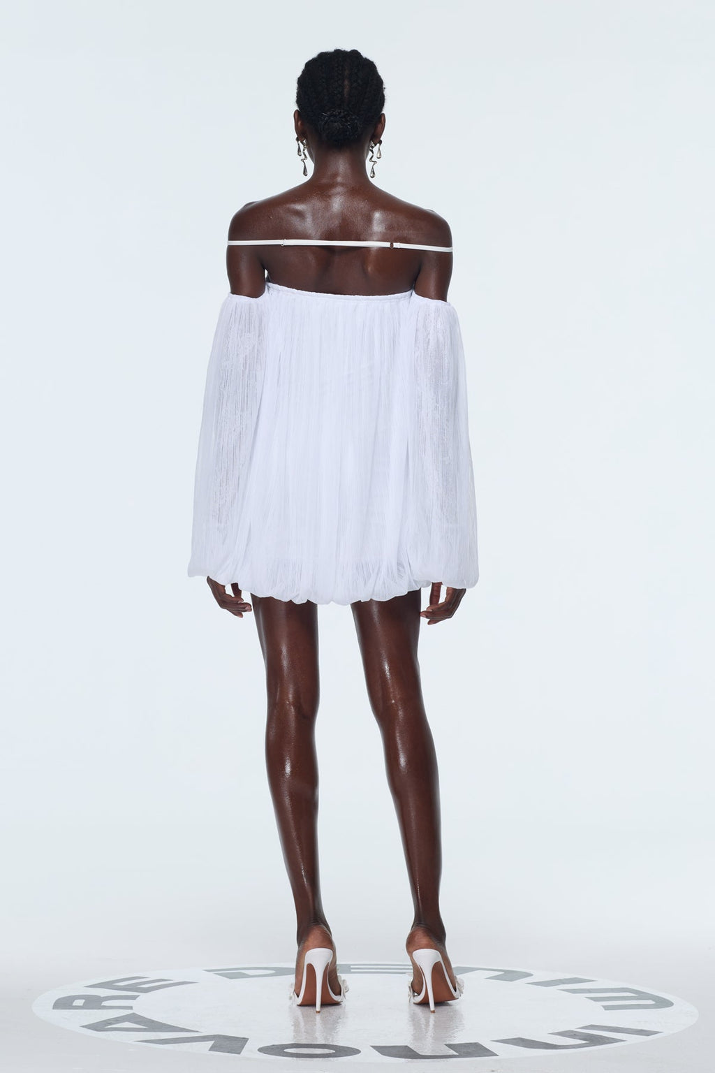 Babs Balloon Sleeve Mesh Mini Dress