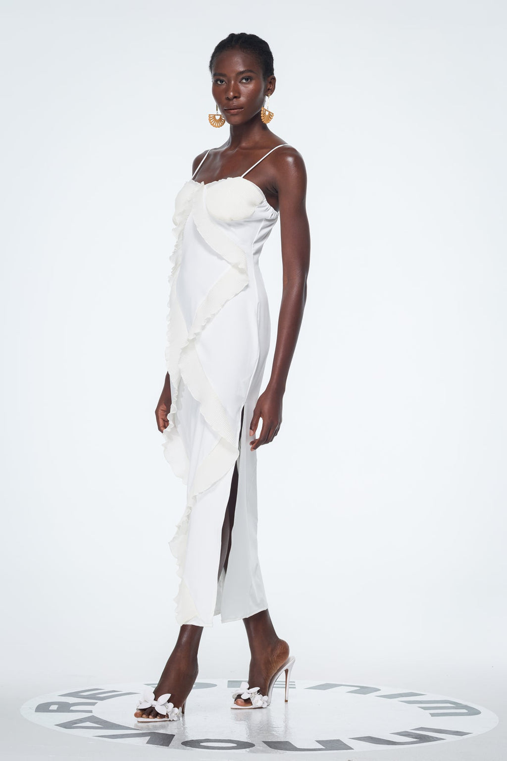 Bachtiar Spaghetti Split Maxi Dress