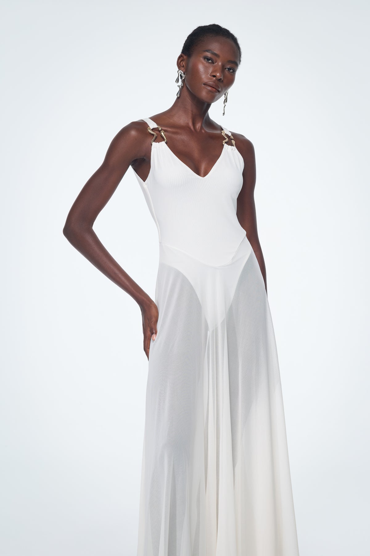 Bada Mesh Sleeveless Maxi Dress