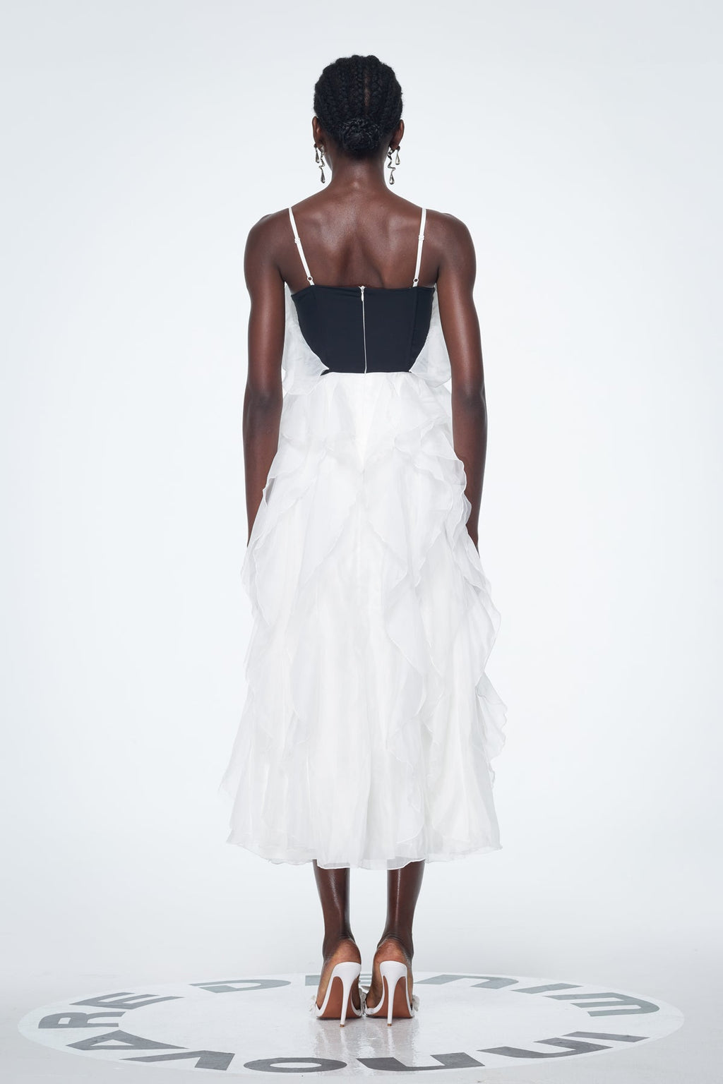 Badri Bow Ruffle Maxi Dress