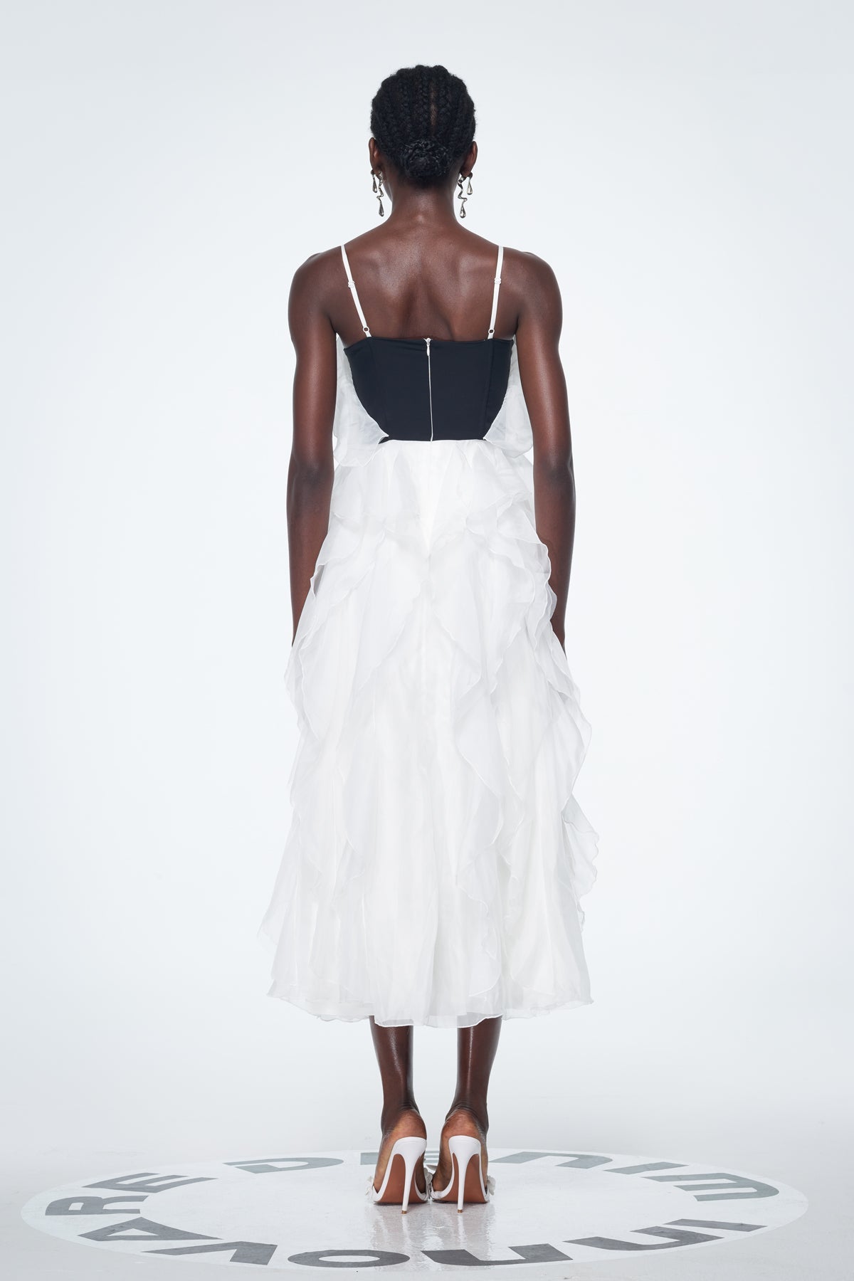 Badri Bow Ruffle Maxi Dress