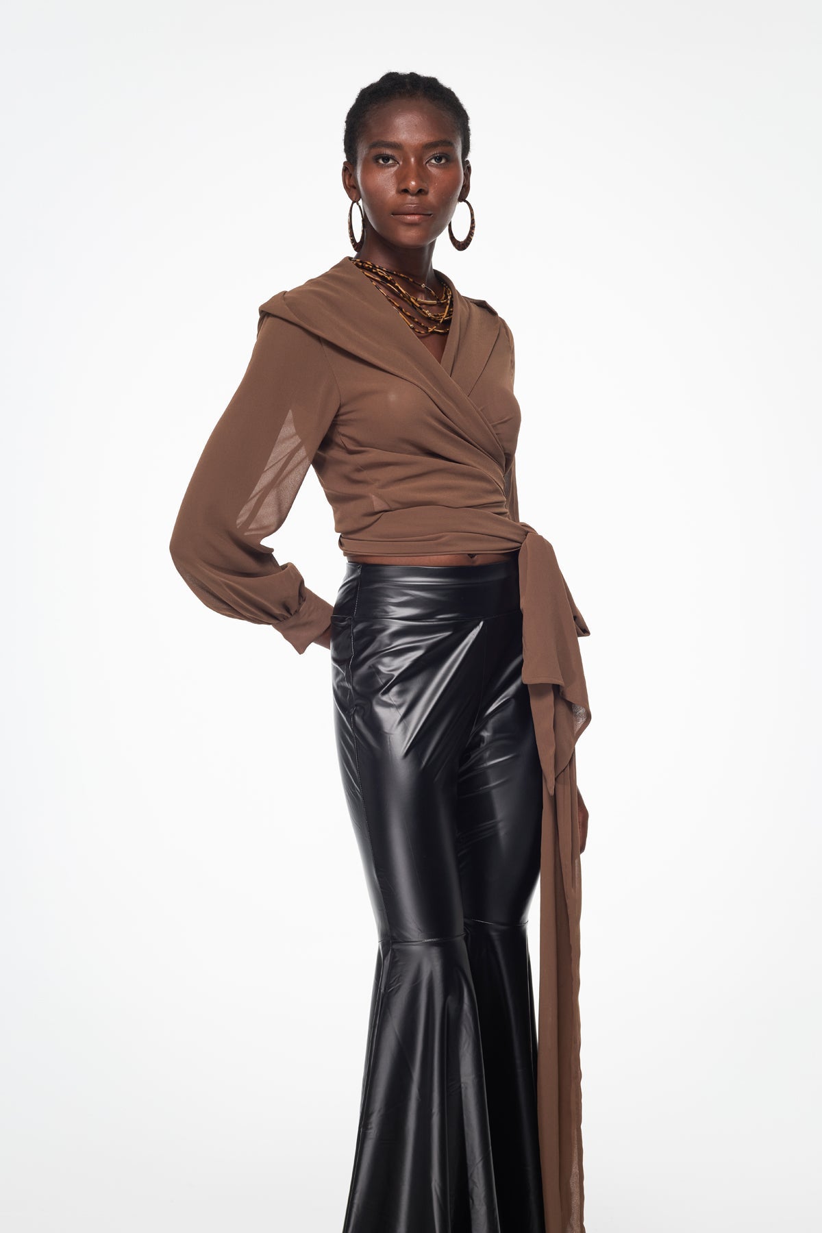 Bailee Mesh Lace Up Top