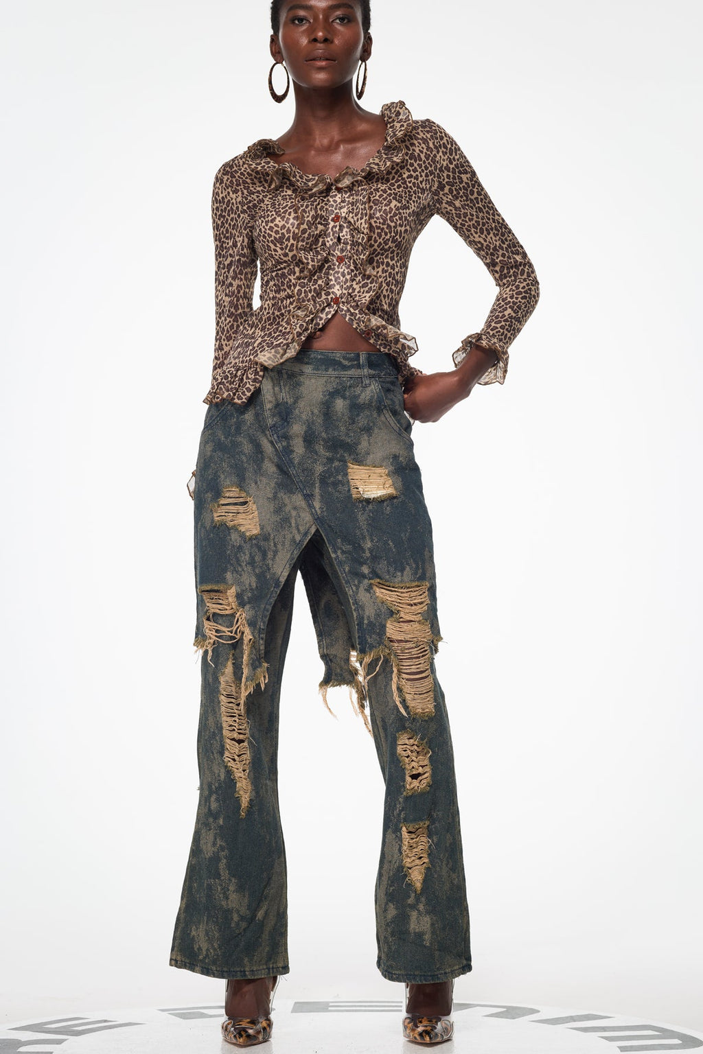 Bairrfhionn Ripped Deconstruct Jeans