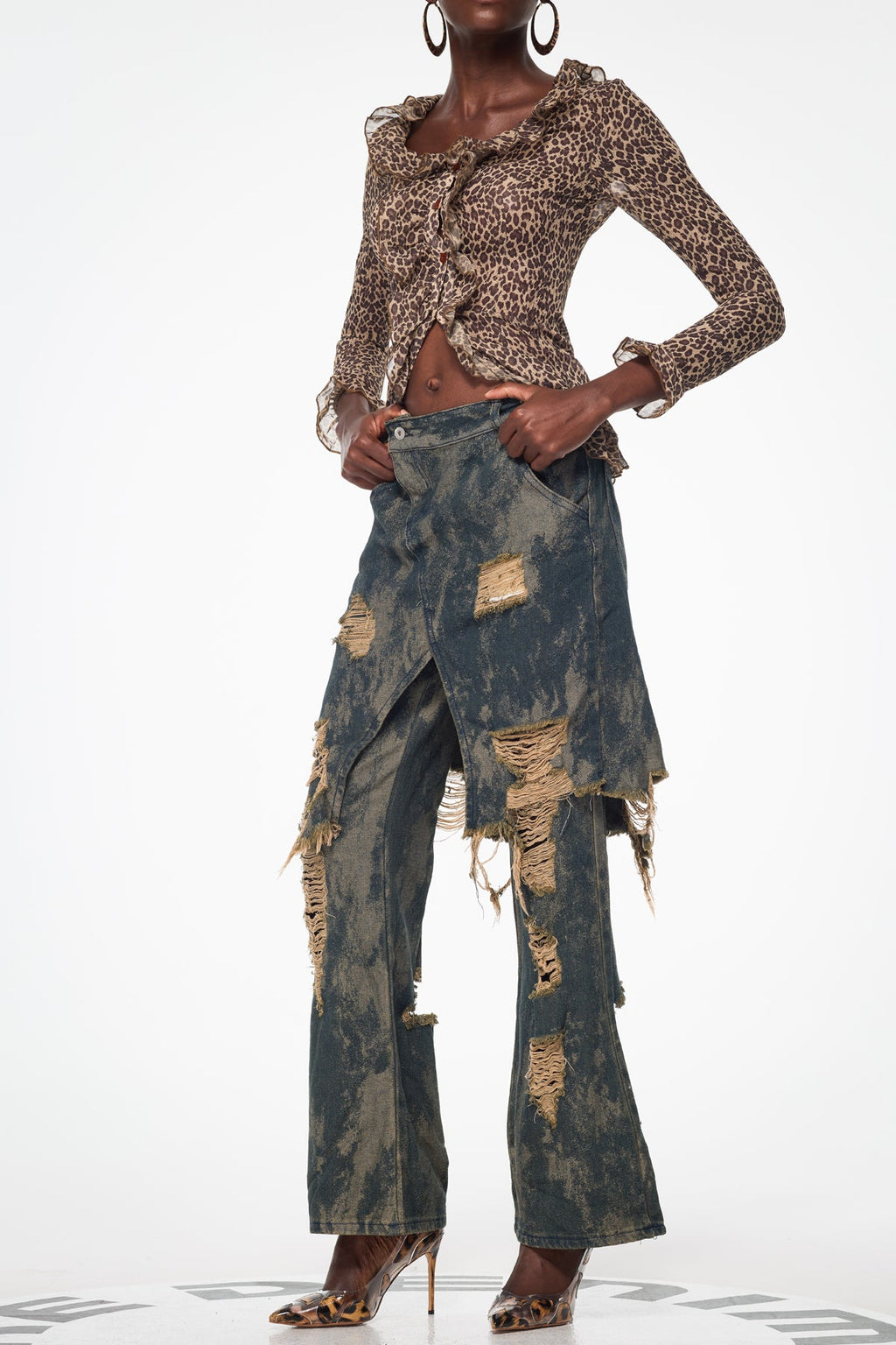 Bairrfhionn Ripped Deconstruct Jeans