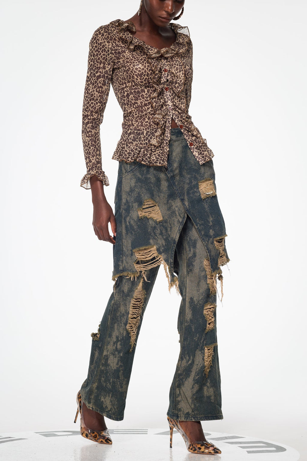 Bairrfhionn Ripped Deconstruct Jeans