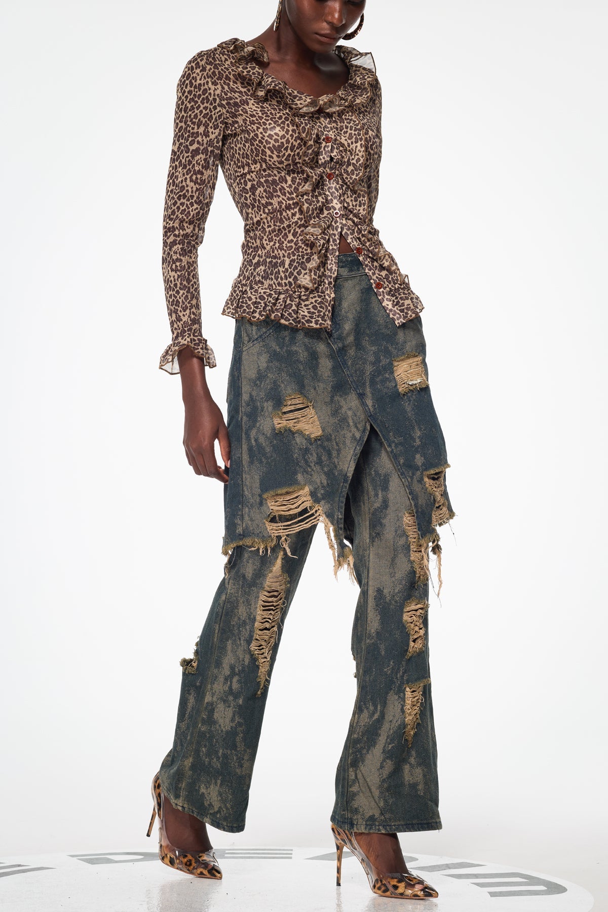 Bairrfhionn Ripped Deconstruct Jeans