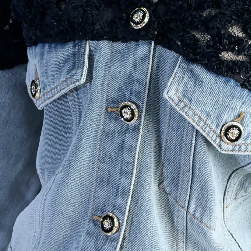 Bakhtiyar Embroidered Sequin Denim Jacket