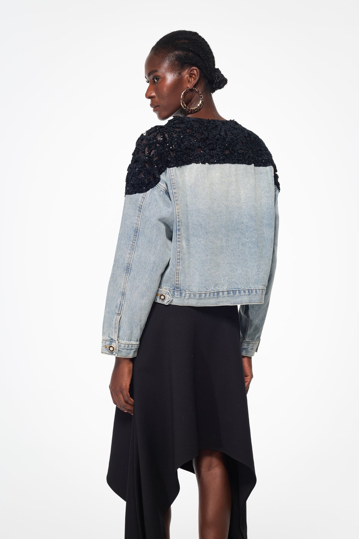 Bakhtiyar Embroidered Sequin Denim Jacket