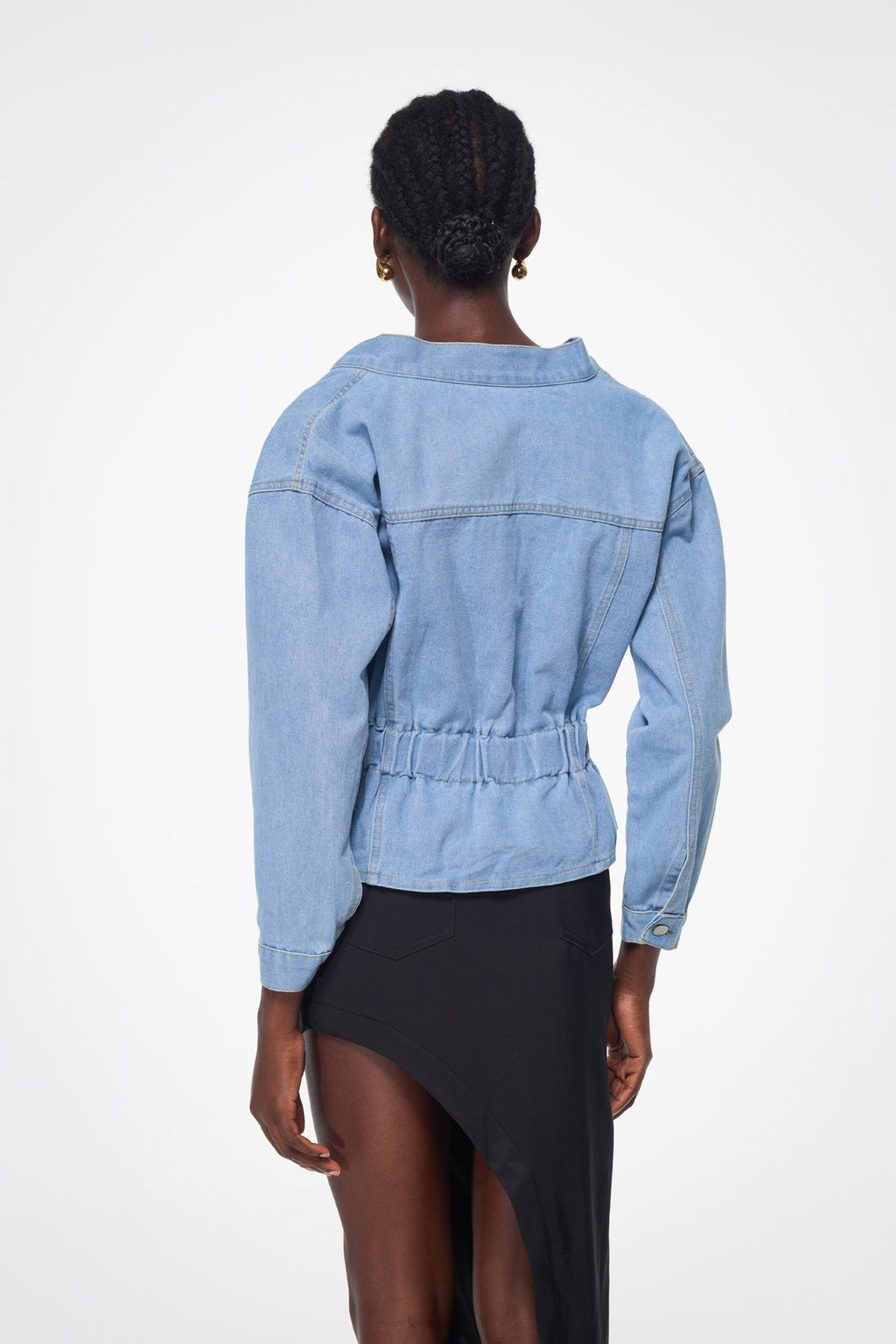 Bakr Ruch Off Shoulder Denim Top