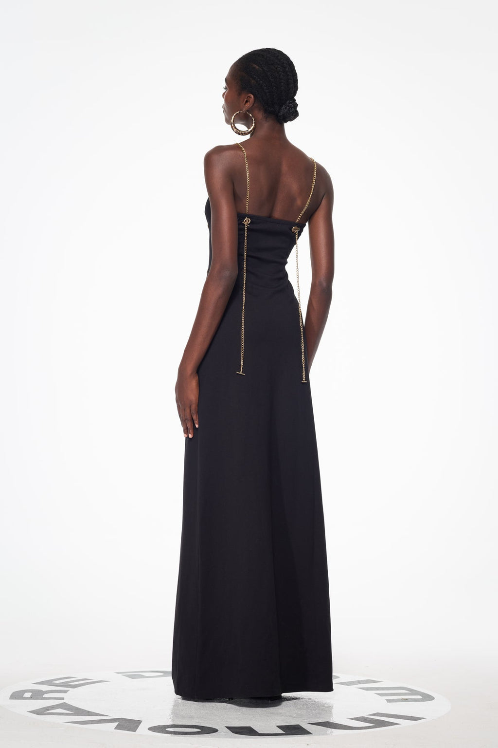 Balbus Chain Split Embellished Maxi Dress