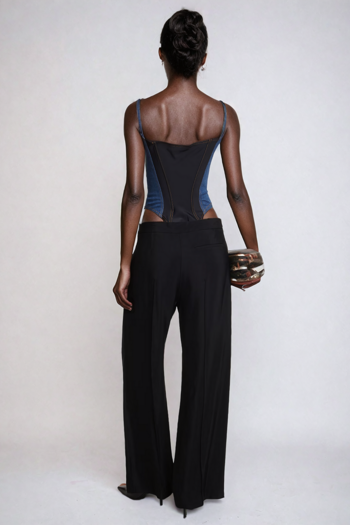 Balius Deconstruct Spaghetti Bodycon Bodysuit In Blue