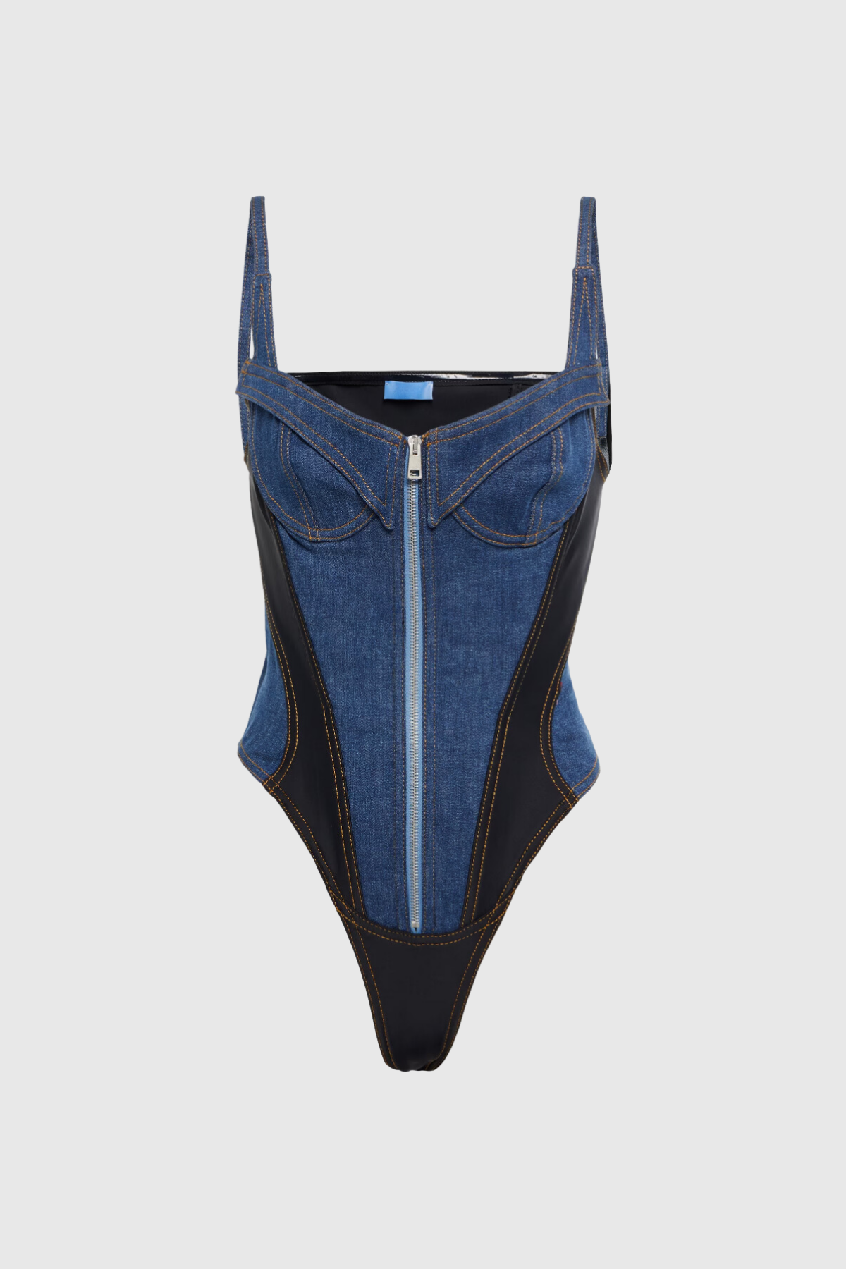 Balius Deconstruct Spaghetti Bodycon Bodysuit In Blue