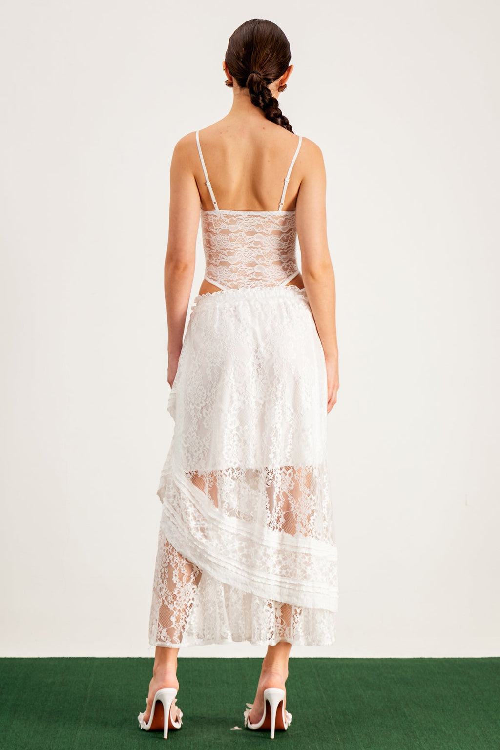 Balthasar Lace Spaghetti Bodysuit