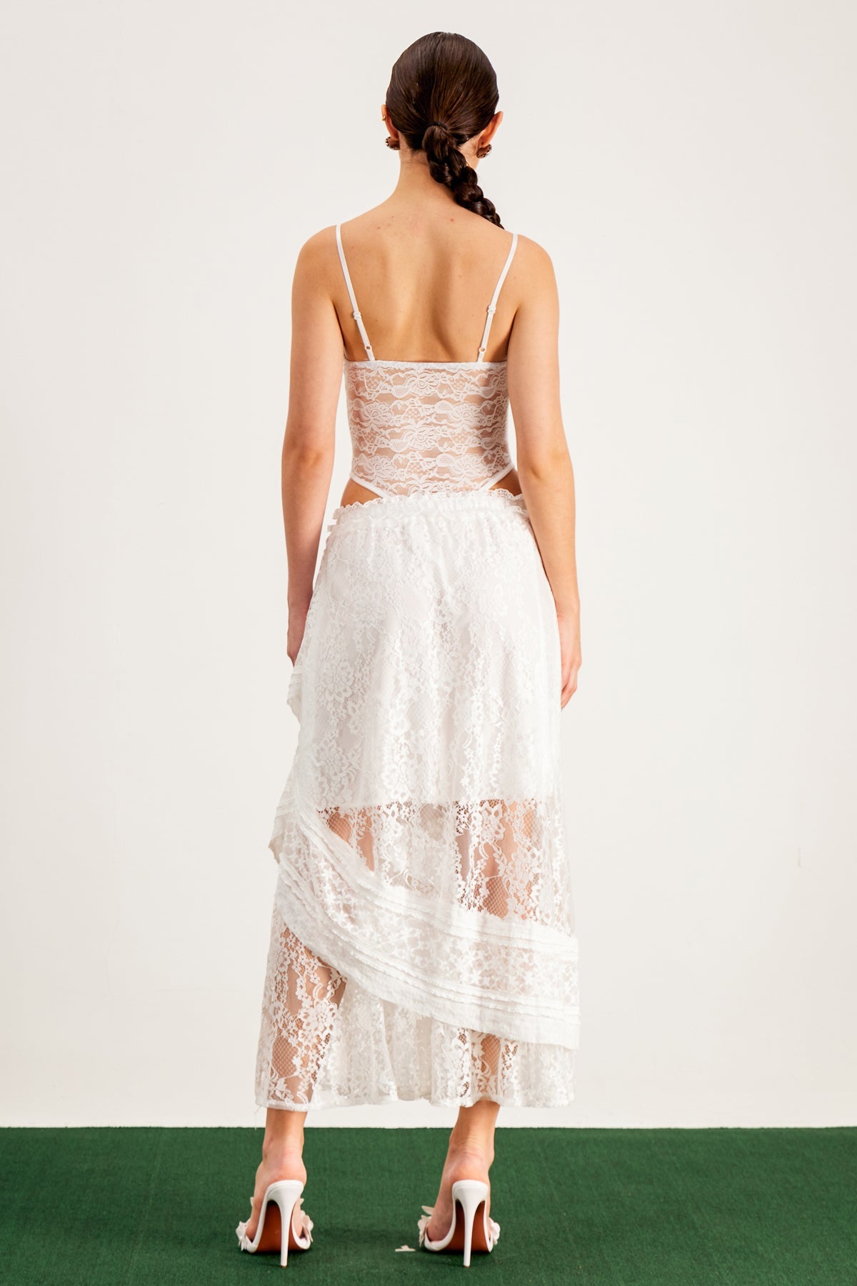 Balthasar Lace Spaghetti Bodysuit