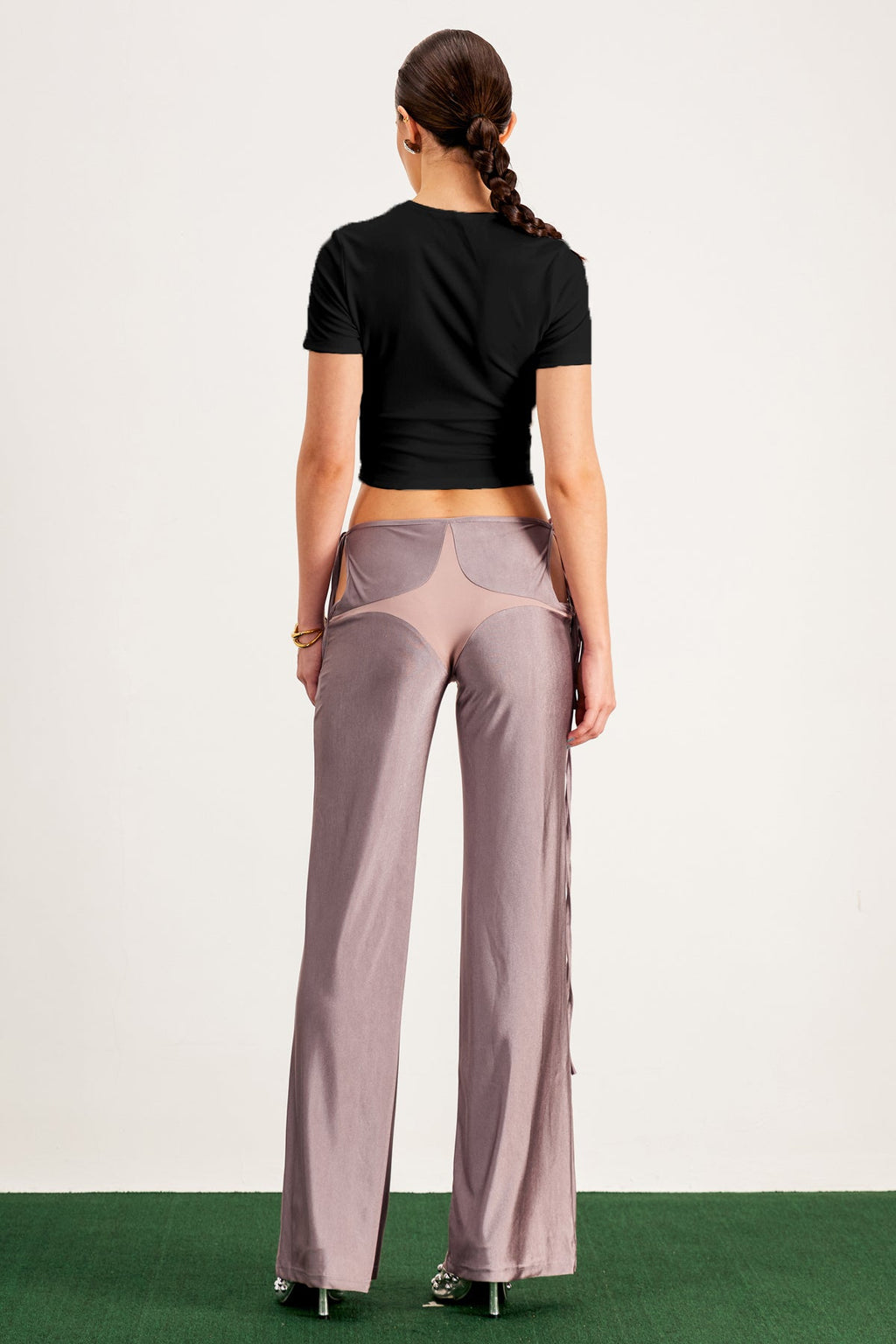 Balthild Zipper Bodycon T Shirt In Black