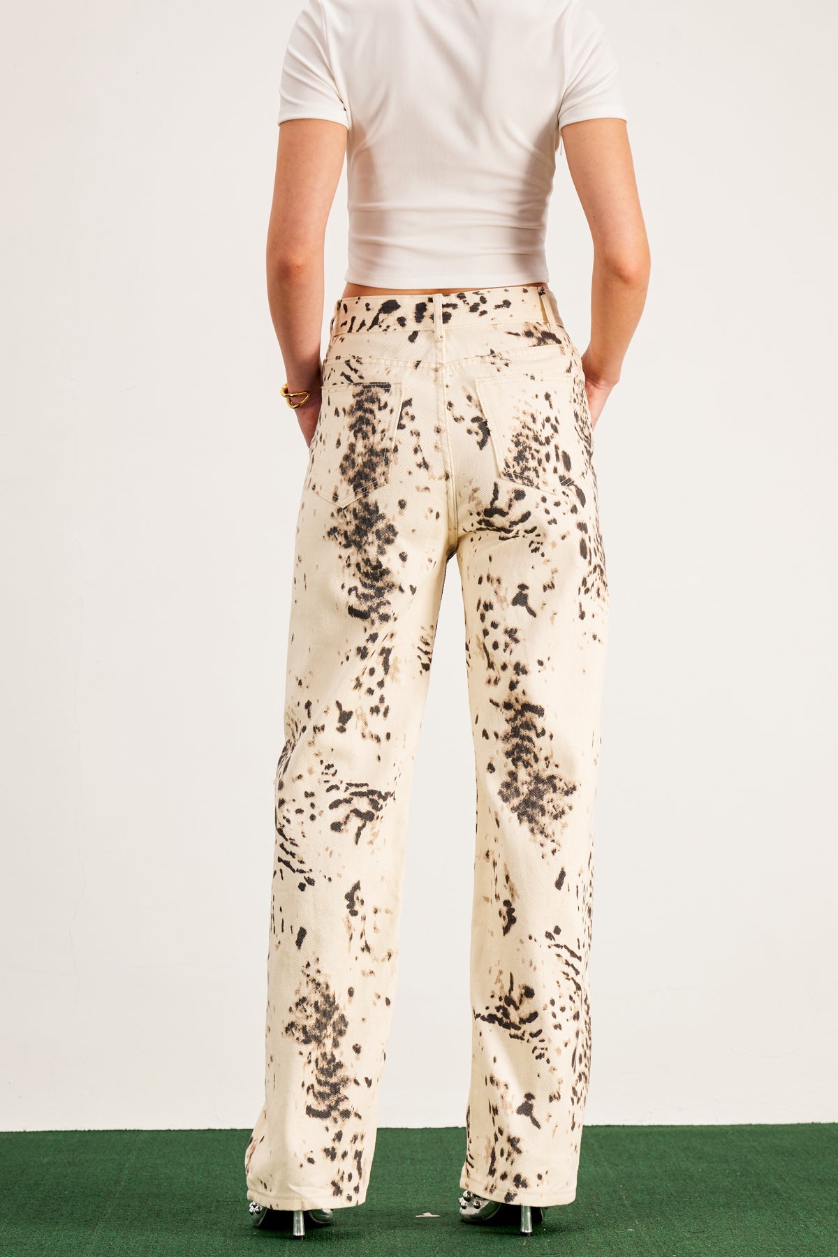 Balwinder Bleached Leopard Pants
